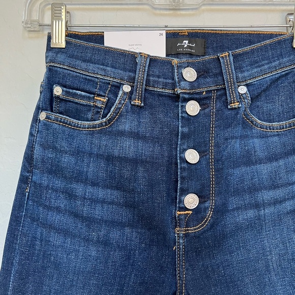 7 For All Mankind High Waist Ankle Skinny Jeans - Picture 4 of 9